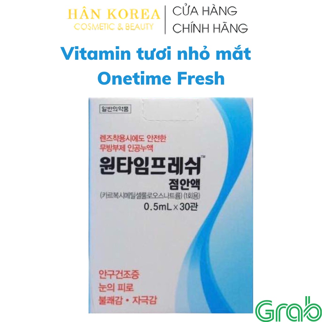 VITAMIN TƯƠI NHỎ MẮT Onetime Fresh 30 tép , bảo vệ mắt, chống khô mắt,