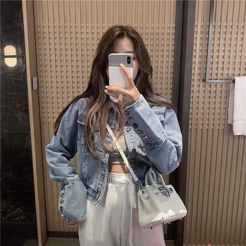 Áo denim croptop siêu chất / áo bò có sẵn 🥰 Áo croptop | áo bò | ÁO Rose blackpink