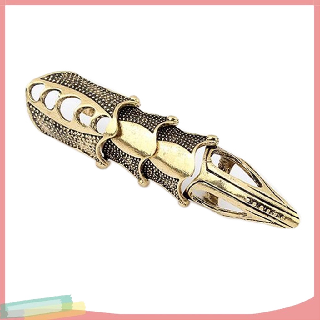 [LK] - - Nhẫn Đeo Khớp Ngón Tay Bản To Có Thể Điều Chỉnh Phong Cách Punk Gothic Cho Cospaly