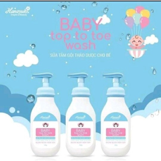 Sữa tắm thảo dược cho bé Hanayuki 150ml