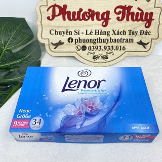 Giấy thơm để tù quần áo Lenor lưu giữ hương thơm đến 48h hộp 34 tờ