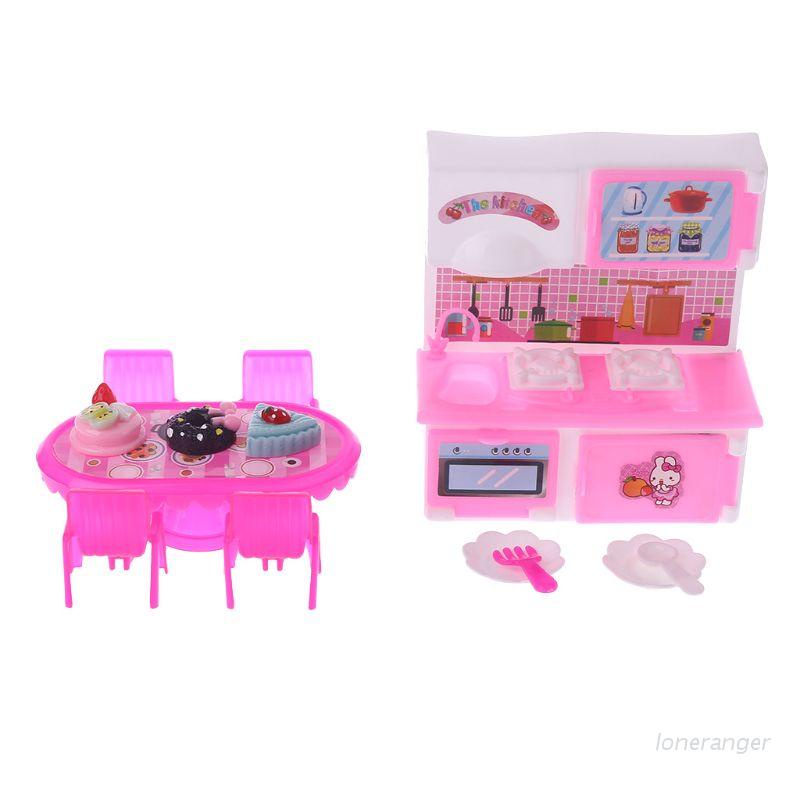 1 Bộ Đồ Chơi Nấu Ăn Bằng Nhựa Mini Dùng Trang Trí Nhà Búp Bê
