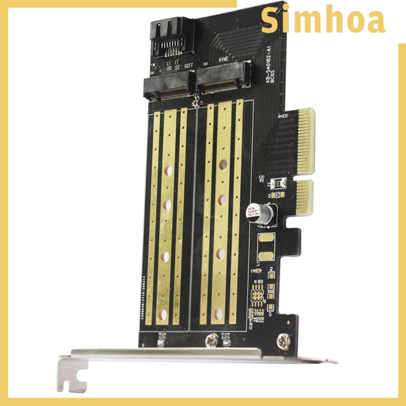 [SIMHOA] Durable PCIE to M2/M.2 Adapter 2280 2260 2242 for NVMe or SATA SSD Linux