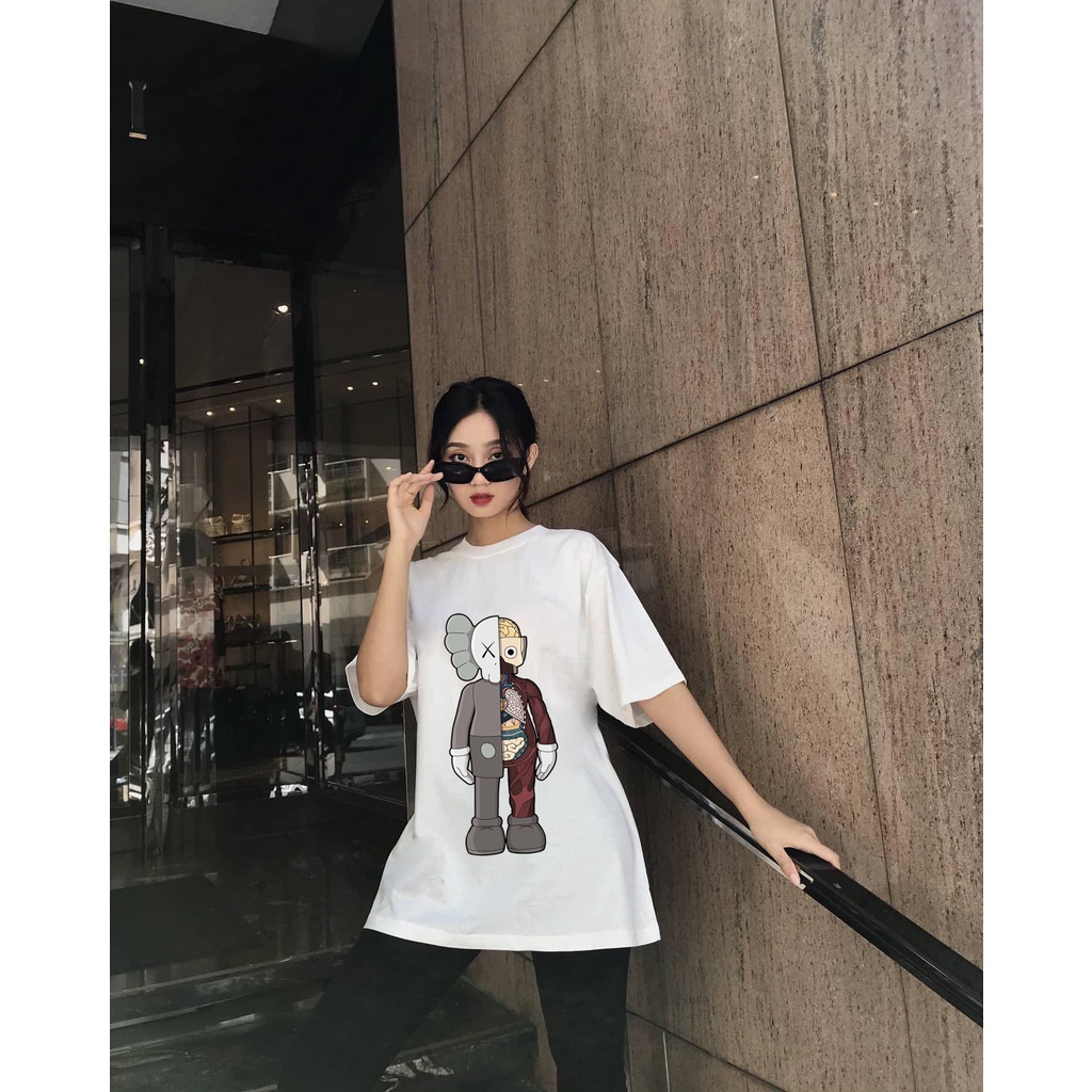 Áo phông nam nữ oversize Hello , Áo thun tay lỡ form rộng unisex mặc đôi nhóm cặp Kaws_Ap09