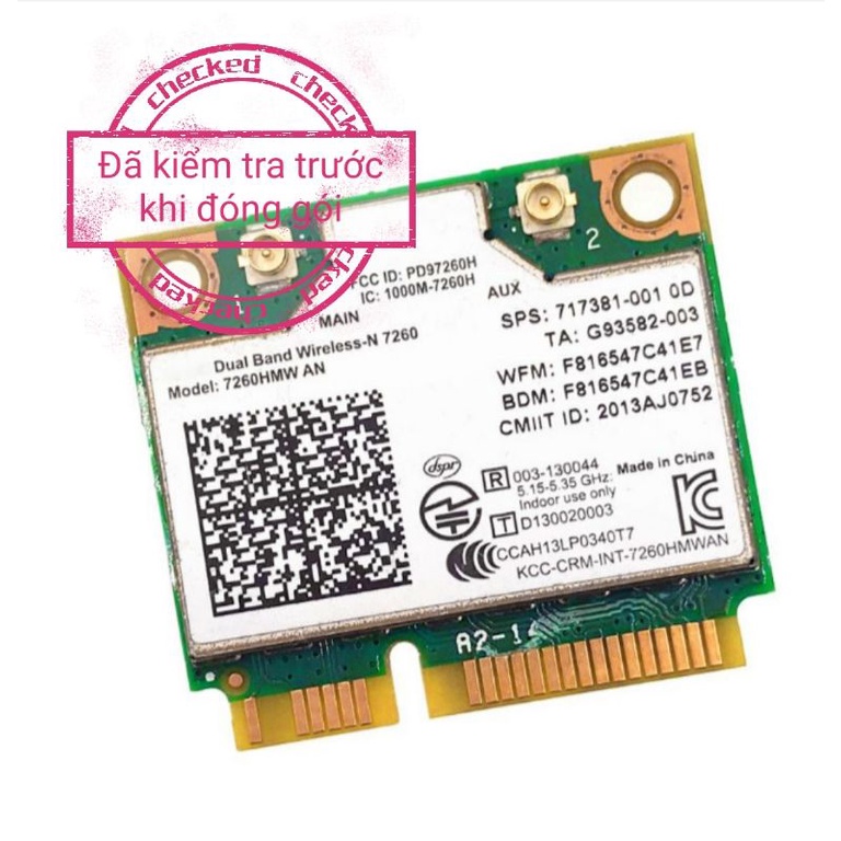 card wifi tích hợp Bluetooth chân cắm mini PCI Express cho laptop và
