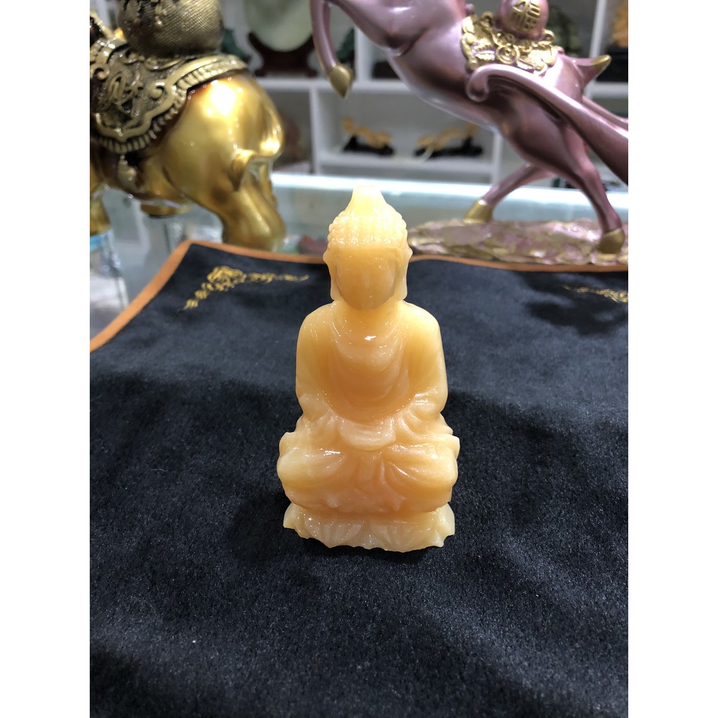 Tượng Phật Để Ô Tô ( 100 % tự nhiên , hàng điêu khắc tay , Đá Ngọc Hoàng Long , Tượng Đá Phật A di Đà ).