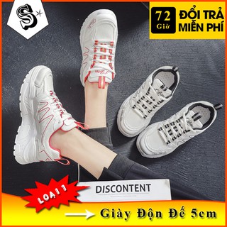 Giày ulzzang nữ c03 dáng thể thao đế đúc cao su độn 5cm tăng chiều cao