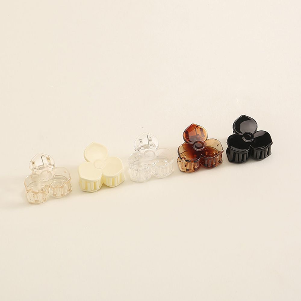 Kẹp tóc càng cua mini hình vuông bằng acrylic màu hổ phách thời trang Hàn Quốc cho nữ