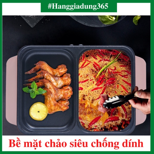 Nồi Lẩu Nướng Đa Năng 2 Ngăn Hàn Quốc, Bếp Lẩu Nướng 🔥 BẢO HÀNH 12 THÁNG 🔥