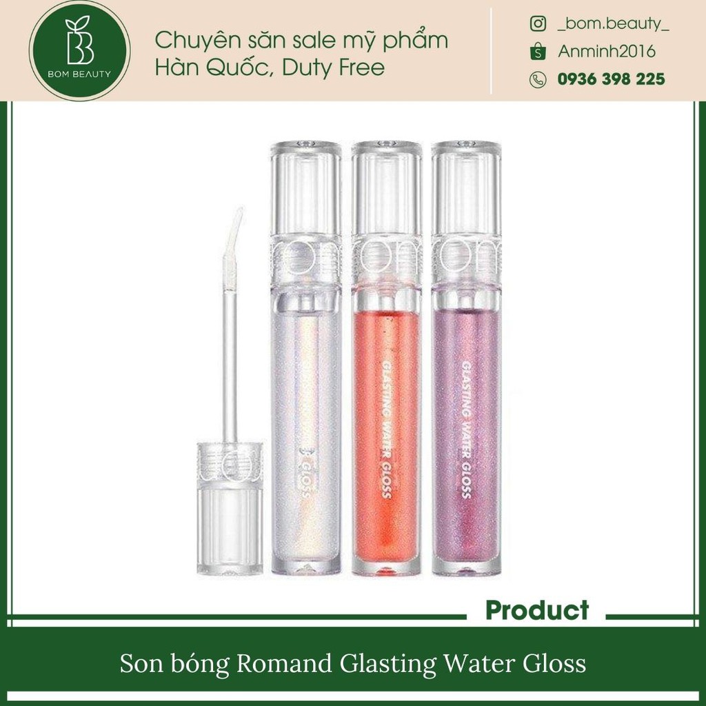 Son Tint bóng Romand Glasting Water Gloss