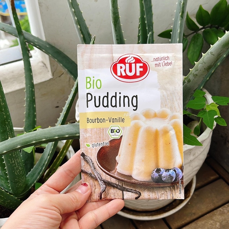 Bột Pudding Hữu Cơ Ruf Đức 40g Vị Vani Mẫu Mới Date 2/2024