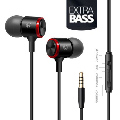 Tai nghe siêu trầm Extra Bass E3 JZG có MIC kèm hộp đựng thời trang