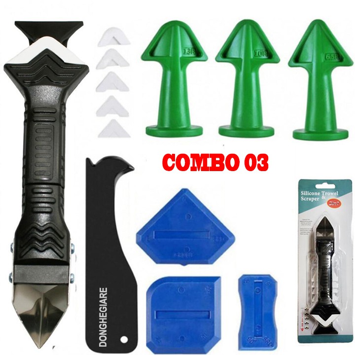 Bộ Dụng Cụ Bơm Keo Chà Ron Gạch Kính Chống Thấm Tường Nhà