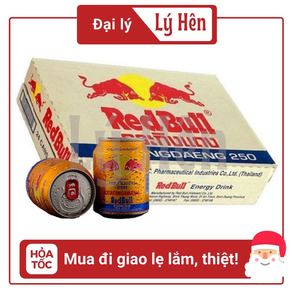 [Toàn quốc] Red Bull Energy Drink Loại Nhập Thái Lan Nước Tăng Lực Bò Cụng  Lon 250ml HSD Tháng 04/2023