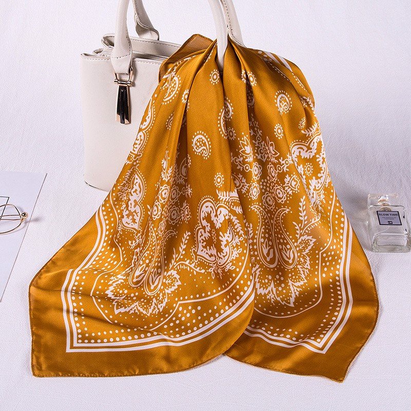 Khăn bandana quấn làm áo Blackpink cao cấp 70 70x70cm turban lụa vuông quàng cổ quấn tóc nữ đẹp