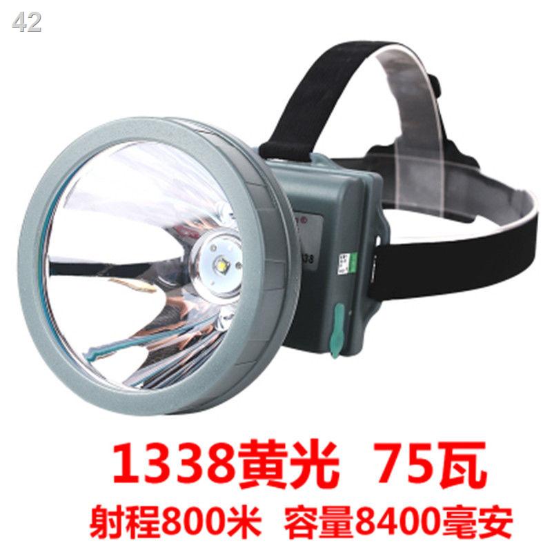 2021❆✻Đèn pha Yanni LED ánh sáng mạnh có thể sạc lại cảm biến chống thấm nước bắn xa gắn đầu câu cá đêm siêu vàng xenon