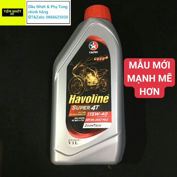 Nhớt xe số gốc khoáng Caltex Havoline Super4T 15w40/20w50 [ 1L ]