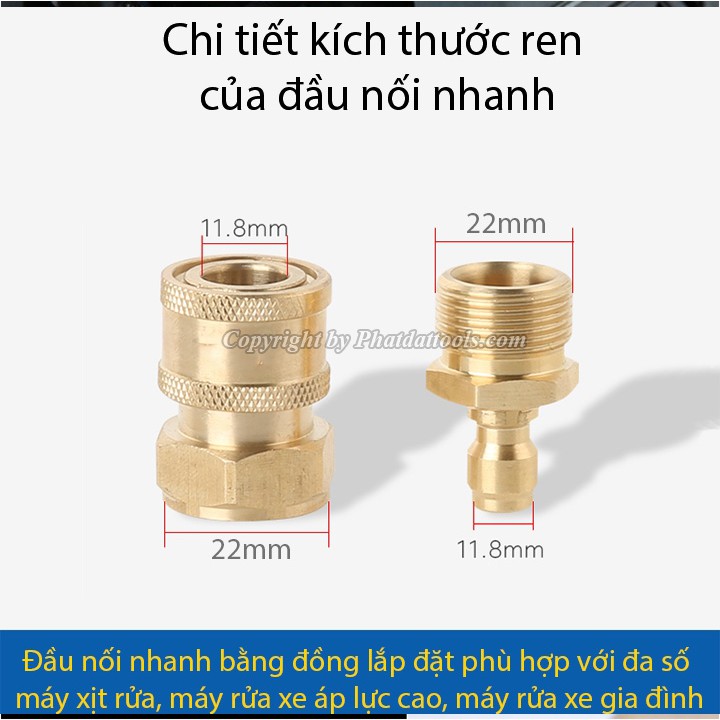 Khớp nối nhanh đầu ra cho các dòng máy rửa xe thông dụng siêu tiện lợi