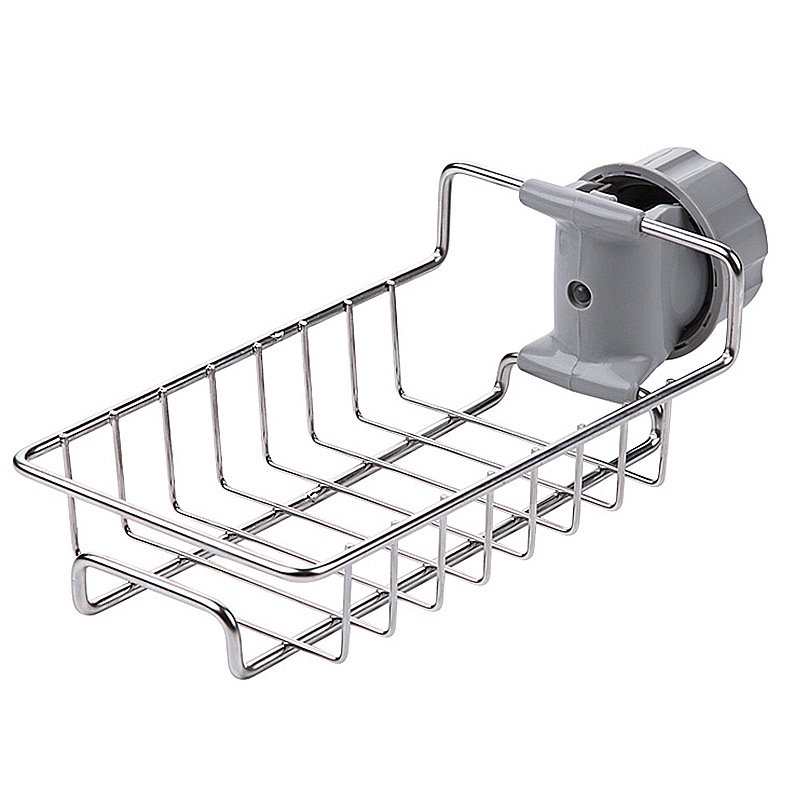 Giá Treo Vòi Nước Bằng Thép Không Gỉ Không Đục Lỗ Cho Nhà Bếp