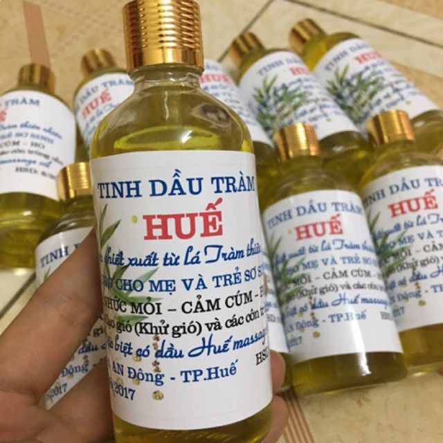 (Sỉ 20 chai ) Tinh dầu tràm Huế nguyên chất 100ml -50nl - chai tròn (Gía khuyến mãi)