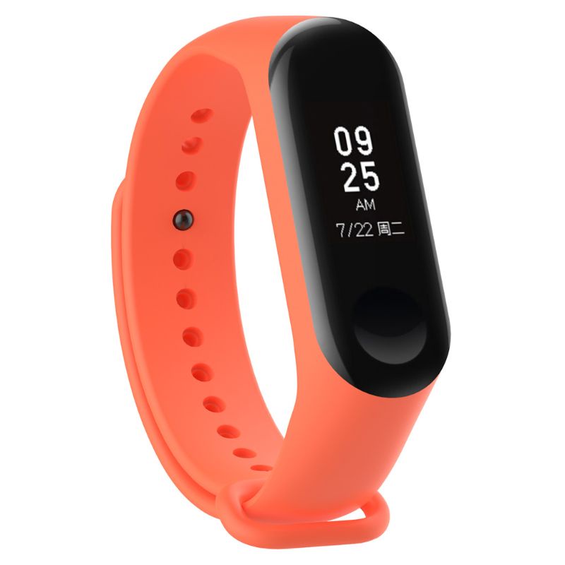 Dây Đeo Thay Thế Chất Liệu Silicon Màu Trơn Cho Xiaomi Mi Band 4 3