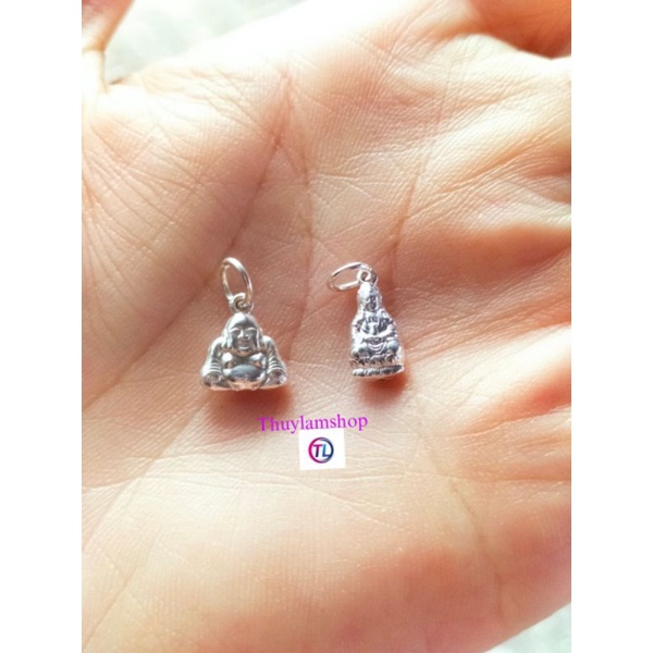 Mặt dây chuyền Phật Bà, Phật Di Lặc cho bé bạc s925 vĩnh viễn bảo hành