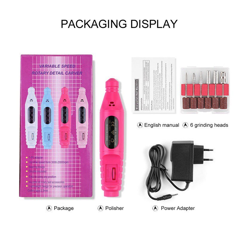 Bộ Dụng Cụ Máy Mài Dũa Móng Tay Chuyên Nghiệp