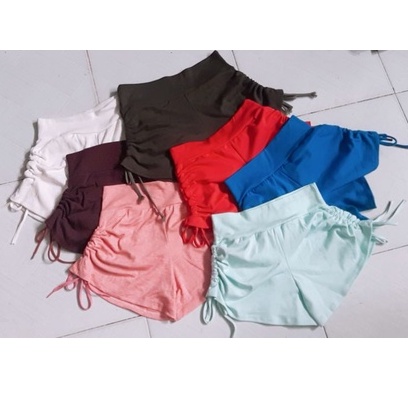 Quần short thun nữ rút dây nâng mông tập gym, Zoga