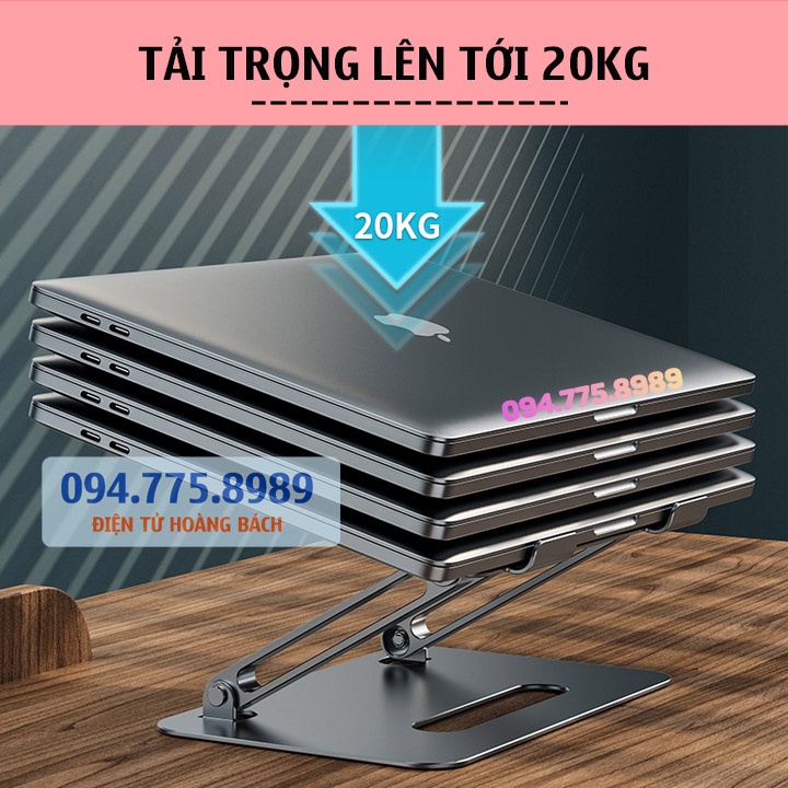 P43 /  #Giá đỡ laptop tablet bằng nhôm ErgoTek E43 11 - 17.3 Inch - Đế tản nhiệt nâng Macbook - máy tính bảng - Ipad