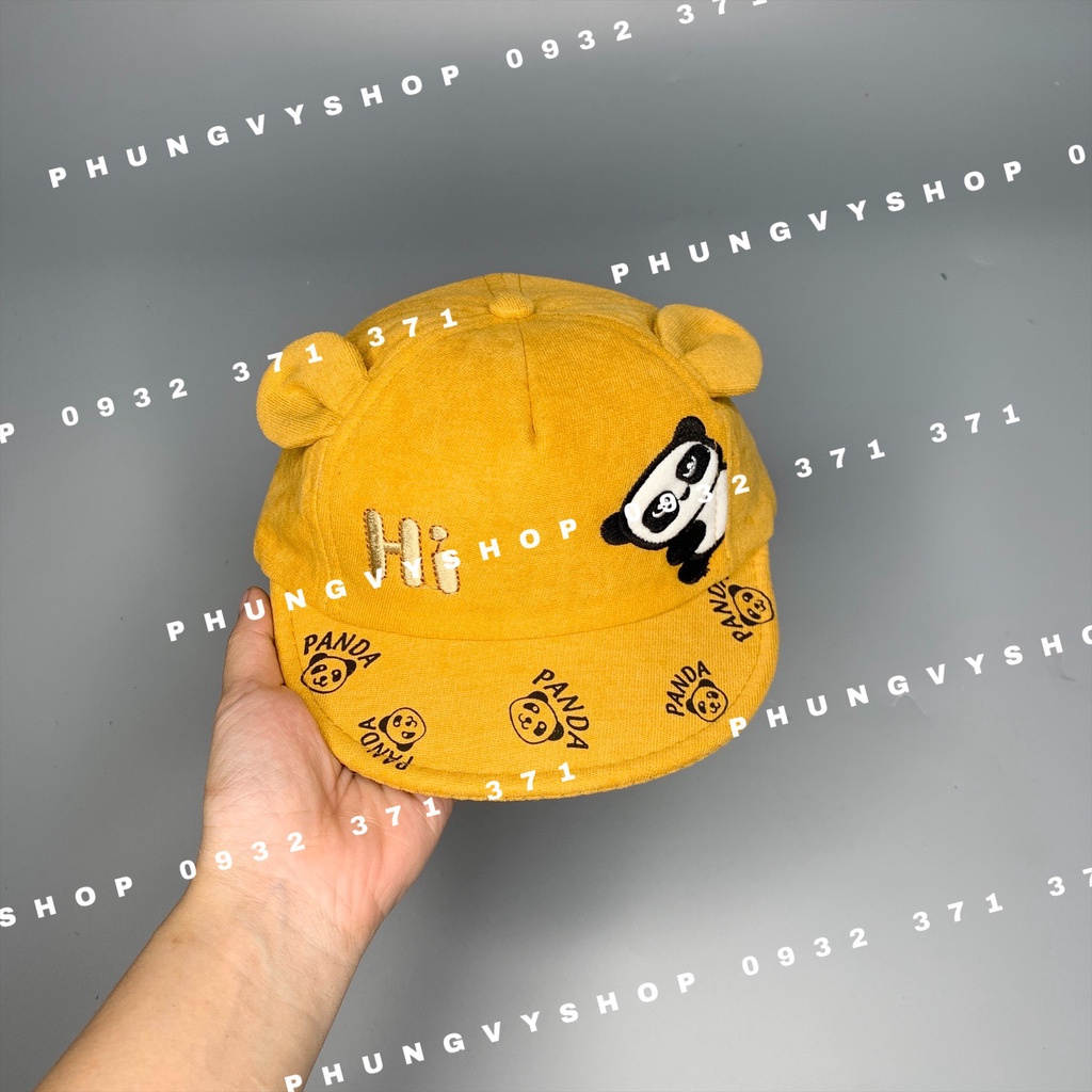 Bé dưới 2 TUỔI/ Mũ lưỡi trai cho bé trai bé gái- KET NHI GẤU PANDA SAY HI- nón kết trẻ em