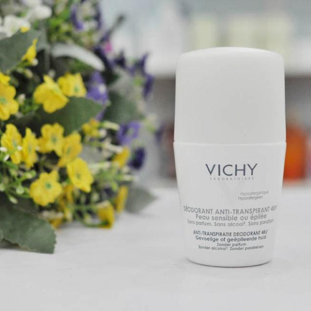 Vichy Déodotant Anti-Transpirant 48H For Sensitive Skin - Lăn Khử Mùi Cho Da Siêu Nhạy Cảm 50ml