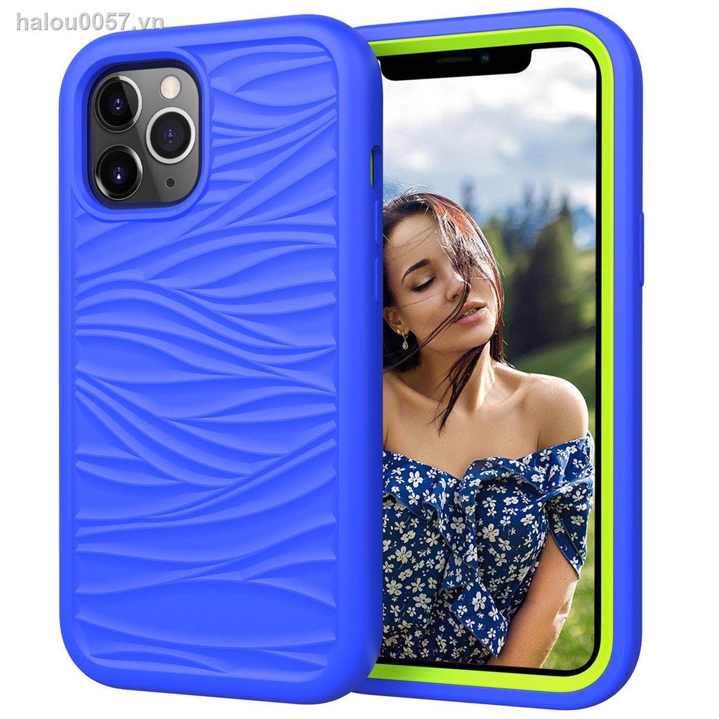 Ốp điện thoại silicon dày ba lớp chống va chạm cho iPhone 11 8 Plus 12