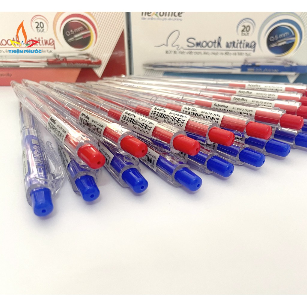 Bút bi Thiên Long nhiều màu FO-03 - Đầu bút 0.5mm THIỆN PHƯỚC