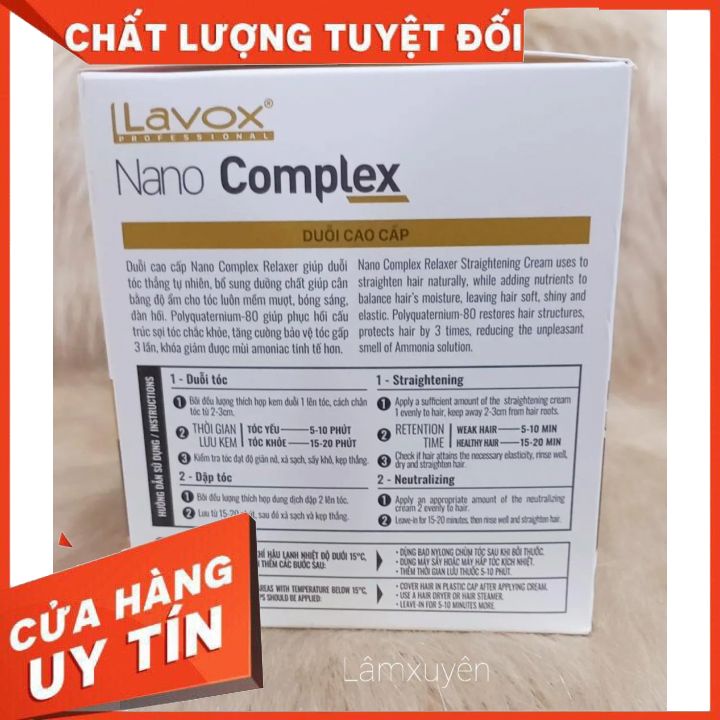 THUỐC DUỖI TÓC LAVOX NANO CHO TÓC YẾU 150 ML×2