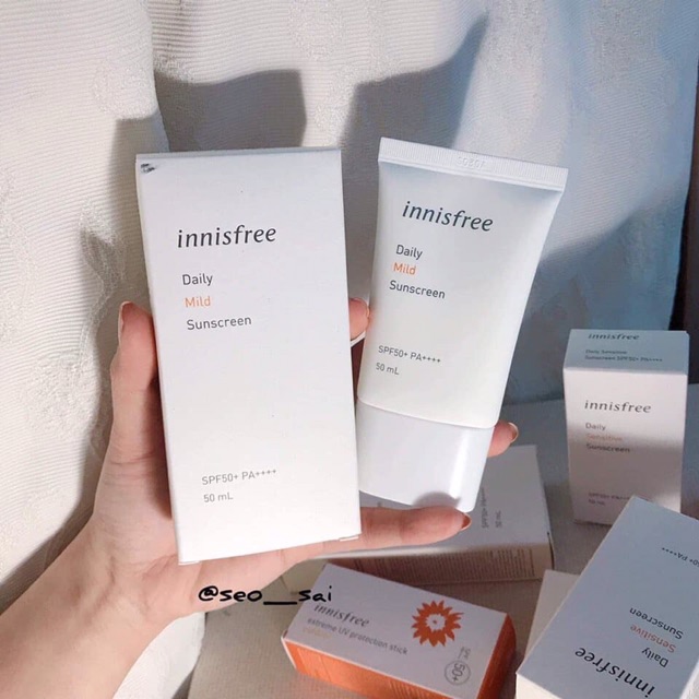 Kem chống nắng Daily mild Suncraem innisfree (Mẫu mới)