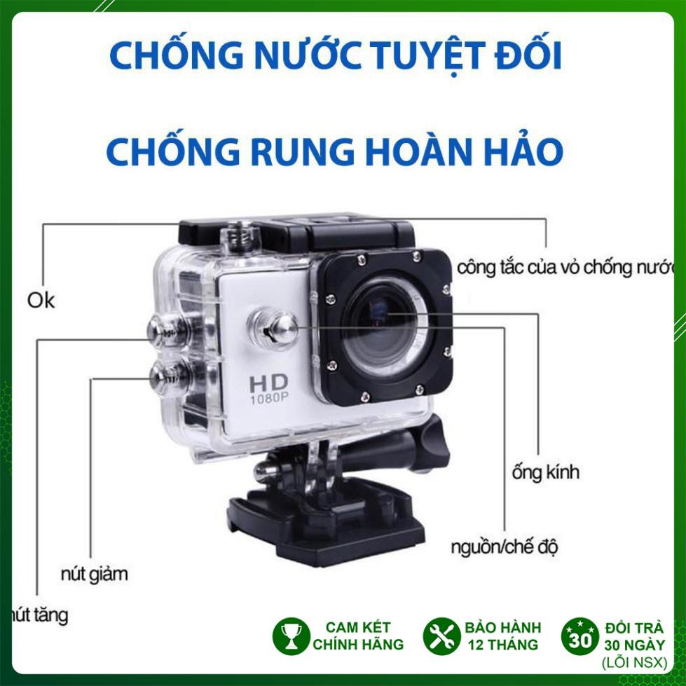 [BẢO HÀNH 6 THÁNG] Camera hành trình 2.0 Sport Cam A9 CHỐNG NƯỚC, CHỐNG RUNG Cho Ô tô, Xe máy, xe đạp- BMCAR