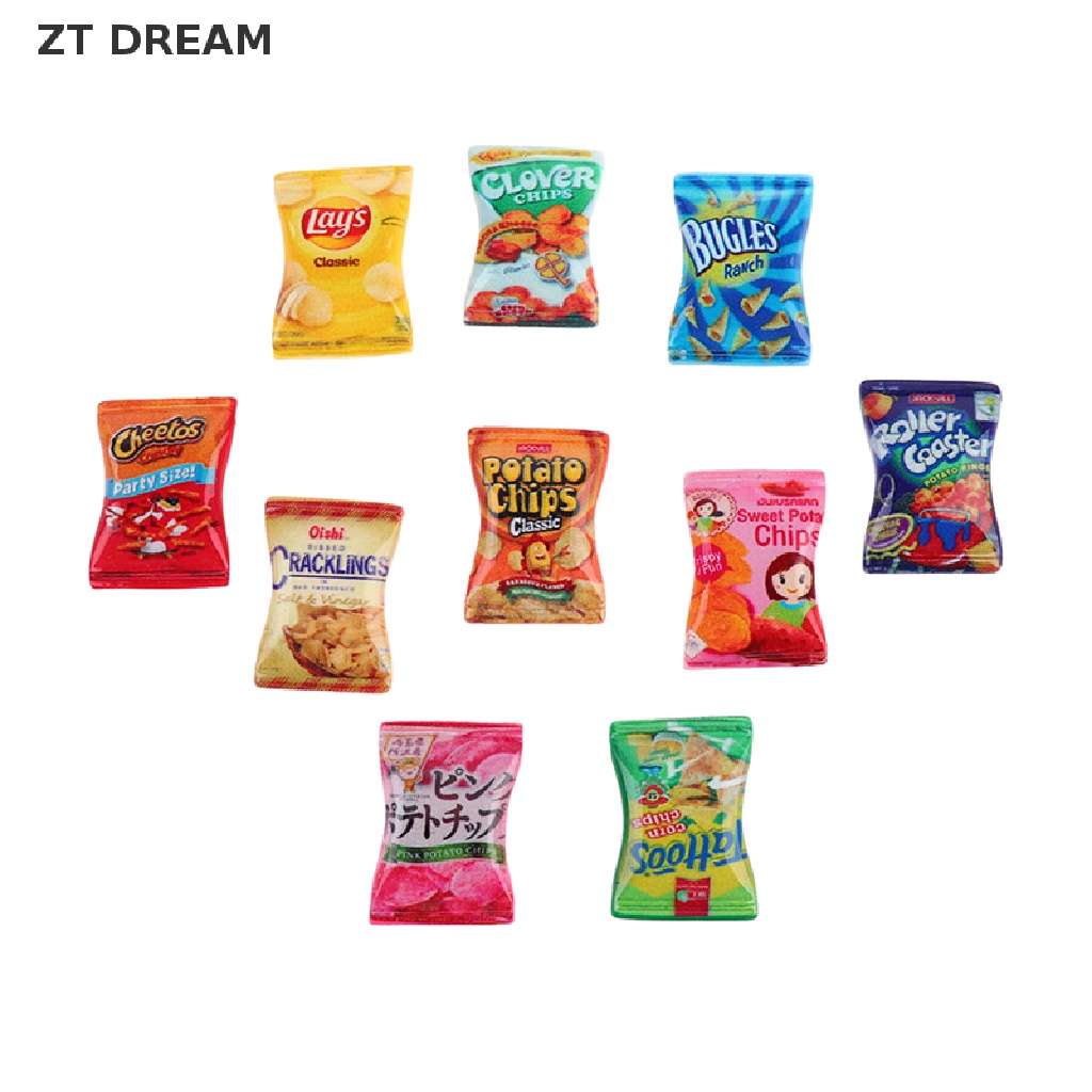 Set 10 Ốp Điện Thoại Hình Bánh Kẹo Khoai Tây Chiên Cho Nhà Búp Bê 07
