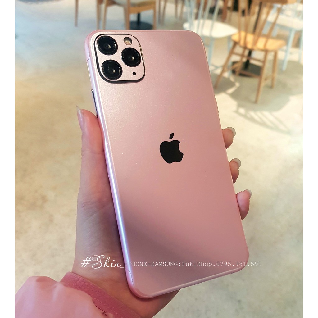 [IPHONE] Tấm Dán Skin Mặt Sau Màu Hồng Sakura Pink FULL VIỀN Cho 5 6 7 8 6plus 7plus 8plus X XS XR XSMAX 11 PRO MAX