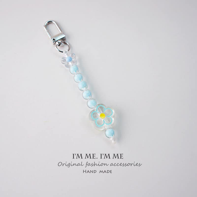 Keychain, keychain bông hoa ngôi sao đáng yêu treo collectbook, binder, túi tote balo