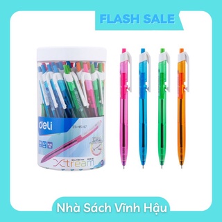 Hộp 50 bút bi dầu deli - 0.7mm đầu bấm