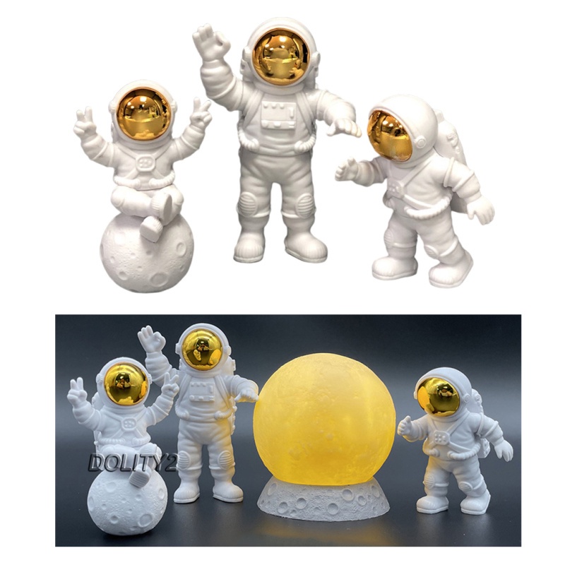 Modern Astronaut Figurines Spaceman Statue Handmade Shelf Collectible Decor