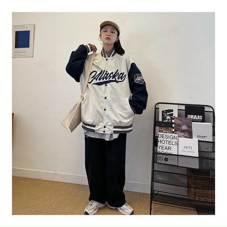 Áo Khoác Boomber Nam Nữ Chất Dù 2 Lớp Phối Chữ Lớn Kèm Logo Siêu Chất TP030 [NewUnisex]