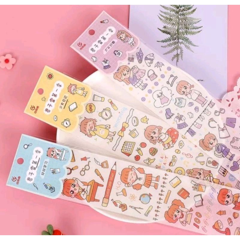 Sticker dây siêu dài 35cm trang trí sổ, đt, đồ dùng- mẫu ngẫu nhiên