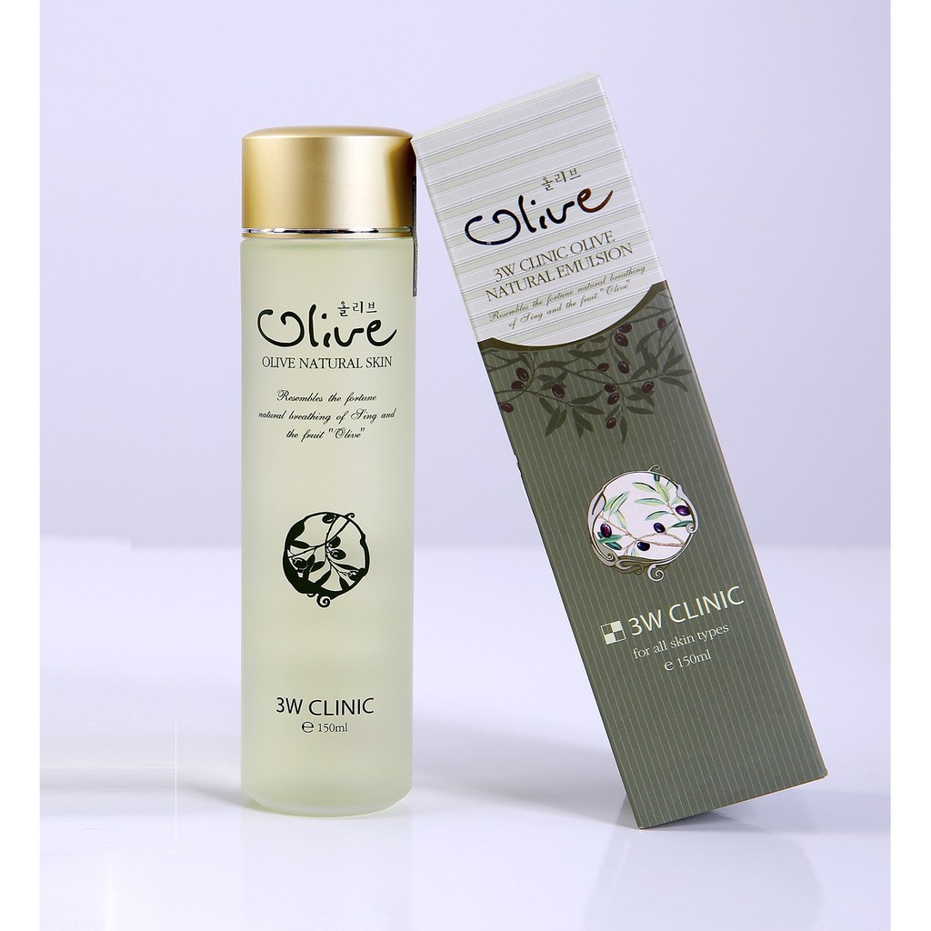 Nước hoa hồng tinh chất dầu OIive 3W Clinic Olive Natural Skin