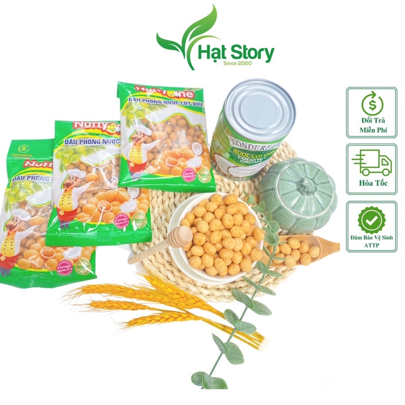 200Gr Đậu Phộng Da Cá Nước Cốt Dừa Hàng Mới 2022 Nuty, Thơm, Cam Kết Ngon