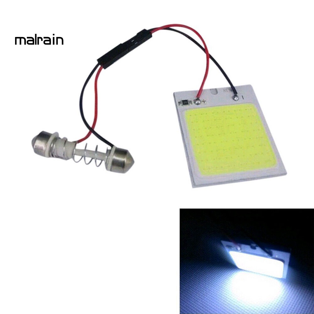 Bảng Đèn LED T10 48SMD COB 12V Ánh Sáng Trắng Gắn Trần Xe Hơi