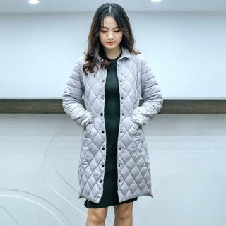 Phao lông vũ, dáng dài, trần trám