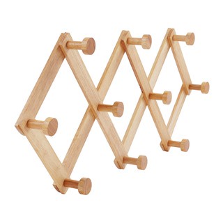 10 núm móc treo quần áo 10%gỗ cao su tự nhiên, decor trang tí nhà cửa.