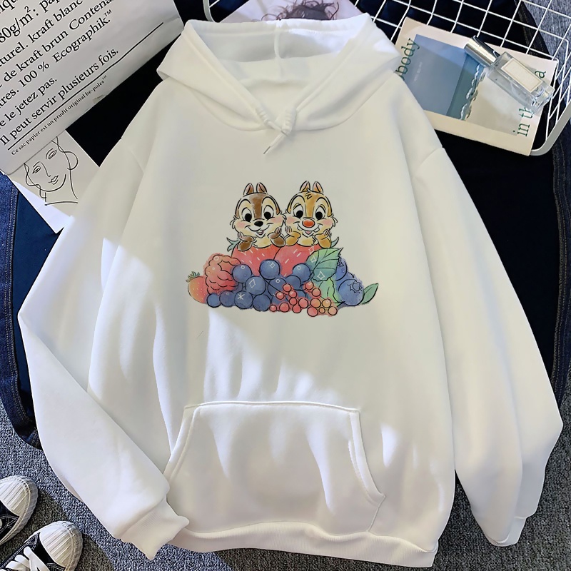 Áo hoodies nữ in hình Chip n Dale y2k cá tính