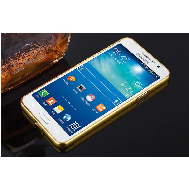 Ốp lưng Samsung Galaxy On7 tráng gương viền kim loại